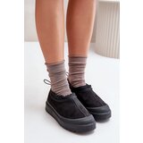 Kesi Women's Platform Snow Boots With Low Shaving Black Izamine Cene