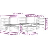  Vrtna sedežna garnitura 7-delna trden les douglas, (21145901) | Shoptok.si