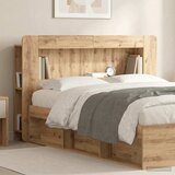  Glava kreveta s ormarićem Hrast artisan 140 cm | Shoptok.si