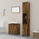 The Living Store Kopalniška garnitura 3-delna dimljeni hrast inženirski les - Komplet Kopalniškega Pohištva, (21837690) Cene