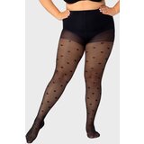 MONA QUEEN Hlačne nogavice Plus Size Hearts 30 DEN Cene