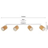  Brilagi - Spot svetlo MODERN WOOD 4xGU10/8W/230V drvo/belo | Eponuda.com