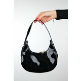 LuviShoes SUVA Black Patent Leather Women's Handbag Cene