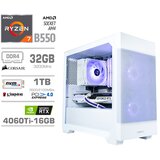 MEGA Računalnik MT S7X R7-5700X/RTX4060Ti-16GB/32GB/1TB-4.0/750W/Brez OS/bela RGB + Estetski napajalni kabli, (21286840) Cene