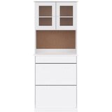  Visoka komoda ALTA bijela 77 x 35 x 188 cm od masivne borovine | shoptok.hr