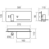  Redo 01-3316 - LED zidni spot BROOK LED/8W/230V + LED/3W USB crna | Eponuda.com