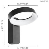 Eglo pernate spoljna/zidna/1, led, 11w, 1250 lm, aluminij/antracit | Eponuda.com