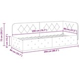 vidaXL kutni okvir kreveta s uzglavljem tamnozelena 80 x 200 cm baršun | shoptok.hr