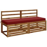  Jastučić za klupu SOEST 100% poliester Vinska crvena - boja crnog vina 140 x 50 x 8 cm Poliester Slike
