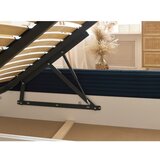 Bobochic Paris Tamno plavi tapecirani bračni krevet s prostorom za odlaganje s podnicom 160x200 cm Jade – | shoptok.hr