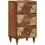vidaXL Stranski stol Medena rjava Trden les 40 x 33 x 75 cm | Shoptok.si