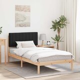  Krevetni okvir s tapiciranim uzglavljem Crna 100 x 200 cm | shoptok.hr