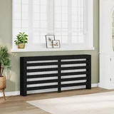 vidaXL Pokrov za radijator crni 175x20x82 cm konstruirano drvo