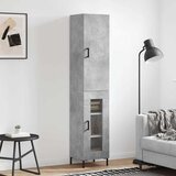  Visoka komoda siva betona 34,5x34x180 cm od konstruiranog drva Slike