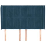  Uzglavlje s ušima tamnoplavo 147x23x118/128 cm baršunasto | shoptok.hr