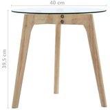  2-dijelni set bočnih stolića od kaljenog stakla | shoptok.hr