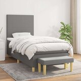  Box spring postelja z vzmetnico temno siva 90x200 cm blago, (20790910) Cene
