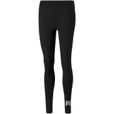 Puma Tajice Essentials+ Metallic za žene, boja: crna, s tiskom Cijene