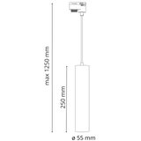  Visilica na sajli za šinski sistem MARIBEL 3xGU10/10W/230V + 1 m šinski sistem | Eponuda.com
