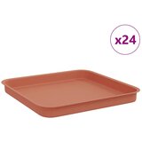 vidaXL Kvadratna posuda za cvijeće 24 pcs Crvena cigla 21 x 21 x 2 cm - Crvena cigla 25.5 x 25.5 x 2.5 cm 24 Cijene