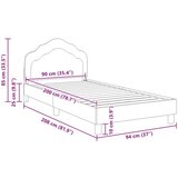  Otroški posteljni okvir z vznožjem Policijska modra 90 x 200 cm, (5000104624) | Shoptok.si