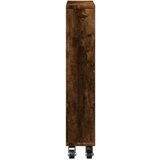 vidaXL Voziček za shranjevanje dimljeni hrast 48x13x68 cm inž. les | Shoptok.si