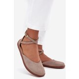 Zazoo Women's Suede Ballet Flats Barefoot With Straps 191 Gray | shoptok.hr