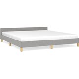  Okvir za krevet bez madraca svjetlosivi 160 x 200 cm od tkanine | Eponuda.com