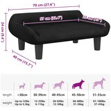  Krevet za pse crni 70x40x24 cm baršunasti | shoptok.hr