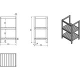 Sapho Belo stojalo brez umivalnika 61,5x85,5 cm Etide – | Shoptok.si