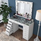 Hanah home Stol za šminkanje 120x79,8x44,5cm Bijeli cijene