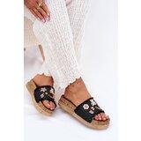 Boto Women's Sandals With Golden Buckles On Platform Black Rigasta | ePonuda.com