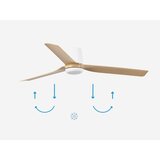 Faro 33829 - plafonski ventilator PUNT TUB M, braon/bela, prečnik 130 cm + daljinski upravljač | Eponuda.com