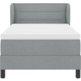 Box Spring Krevet s Madracem Svjetlosiva 90x190 cm Tkanina | shoptok.hr