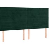  Uzglavlje tamnozeleno 160x5x118/128 cm baršunasto | shoptok.hr
