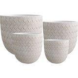 Mondex Okrasni lonci vlaknena glina HEVRA Komplet 44x44x42/36x36x35/30x30x30/24x24x24 cm naravna 4 kos, (5000212442) Cene