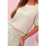 Kesi Włoski Women's viscose set with short sleeves and a skirt mint | shoptok.hr