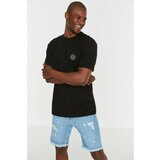 Trendyol Black Men's Oversize Fit Crew Neck Short Sleeve Printed T-Shirt Cene