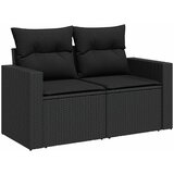 Maison Chic Seti vrtnega pohištva - Vrtna garnitura - Vrtni pohištvo set 8-delna z blazinami črn poli ratan, (21799095) | Shoptok.si