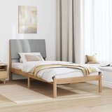  Okvir za krevet s uzglavljem Smeđa 90 x 200 cm tkanina | shoptok.hr