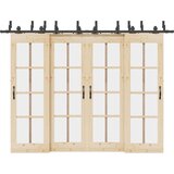 vidaXL Komplet opreme za drsna vrata 152,5 cm jeklo črne barve | Shoptok.si