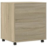 vidaXL Stalak za pisač s kotačima boja hrasta sonome 60 x 50 x 67 cm | shoptok.hr