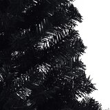  Umjetno predsvijetljeno božićno drvce Crna 240 cm PVC - Crna 240 cm s 120 plavih lopti | shoptok.hr