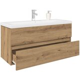 vidaXL omarica za umivalnik z vgrajenim umivalnikom pipo Artisan Oak | Shoptok.si