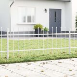  Vrtnarija s konicami bela 15,3x0,6 m jeklo | Shoptok.si