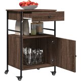  Kuhinjska kolica boja hrasta 56x43x89,5 cm konstruirano drvo | shoptok.hr