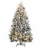  Umjetno božićno drvce 300 LED sa šarkama i kuglicama 240 cm | shoptok.hr