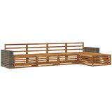  Set vanjskih sofa 5 kom. Prirodna Čvrsto drvo akacije 345 x 162,5 x 73 cm | shoptok.hr