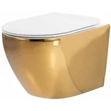REA Bath Viseća WC školjka Carlo Flat Mini Gold / White