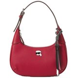 Karl Lagerfeld Torbe IKON GRAINY ROUND SHOULDER Rdeča Cene